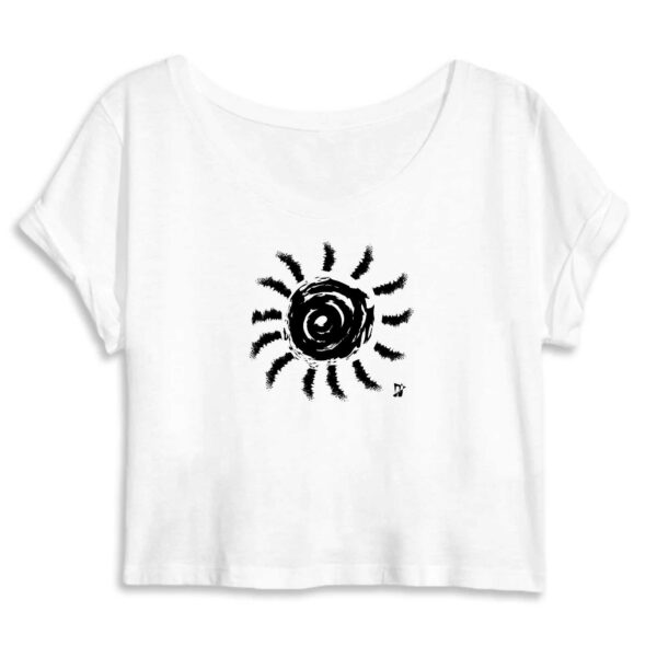 Crop Top Black Sun