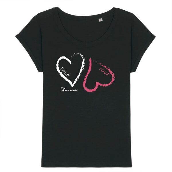 T - Shirt Heart Blanc et Rose