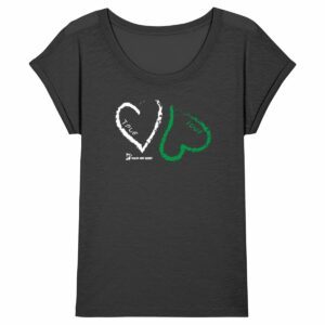 T-Shirt Heart Blanc et Vert